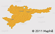 Political 3D Map of Svencioniu, single color outside