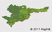 Satellite 3D Map of Svencioniu, cropped outside