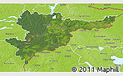 Satellite 3D Map of Svencioniu, physical outside