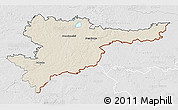 Shaded Relief 3D Map of Svencioniu, lighten, desaturated