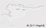 Silver Style 3D Map of Svencioniu, single color outside