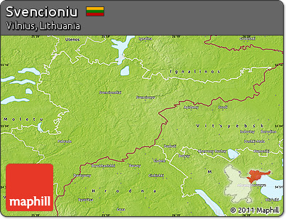 Physical Map of Svencioniu