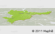 Physical Panoramic Map of Svencioniu, lighten, semi-desaturated