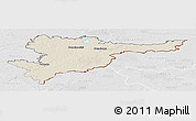 Shaded Relief Panoramic Map of Svencioniu, lighten, desaturated
