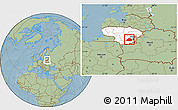 Savanna Style Location Map of Traky, highlighted country, hill shading