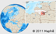 Shaded Relief Location Map of Traky, highlighted country, highlighted parent region, within the entire country