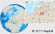 Shaded Relief Location Map of Traky, highlighted parent region, within the entire country
