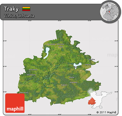Satellite Map of Traky, cropped outside