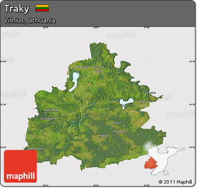 Satellite Map of Traky, cropped outside