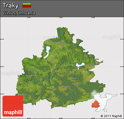 Satellite Map of Traky, cropped outside
