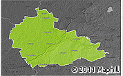 Physical 3D Map of Ukmerges, darken, desaturated