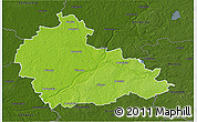 Physical 3D Map of Ukmerges, darken
