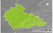 Physical 3D Map of Ukmerges, desaturated