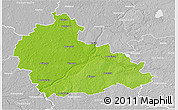 Physical 3D Map of Ukmerges, lighten, desaturated