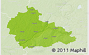 Physical 3D Map of Ukmerges, lighten