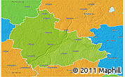 Physical 3D Map of Ukmerges, political outside