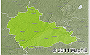 Physical 3D Map of Ukmerges, semi-desaturated