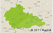 Physical 3D Map of Ukmerges, shaded relief outside