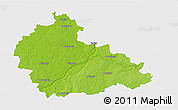 Physical 3D Map of Ukmerges, single color outside