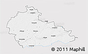 Silver Style 3D Map of Ukmerges, single color outside