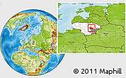 Physical Location Map of Ukmerges, highlighted country, highlighted parent region
