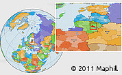 Political Location Map of Ukmerges, within the entire country