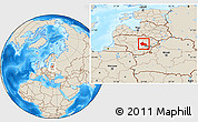 Shaded Relief Location Map of Ukmerges