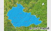 Political Map of Ukmerges, satellite outside