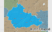 Political Map of Ukmerges, semi-desaturated