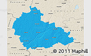 Political Map of Ukmerges, shaded relief outside