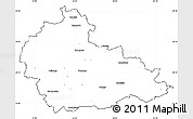 Blank Simple Map of Ukmerges, cropped outside