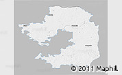 Gray 3D Map of Vilniaus, single color outside
