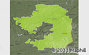Physical 3D Map of Vilniaus, darken, semi-desaturated