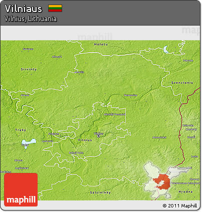 Physical 3D Map of Vilniaus