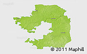 Physical 3D Map of Vilniaus, single color outside