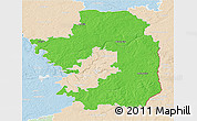 Political 3D Map of Vilniaus, lighten