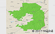 Political 3D Map of Vilniaus, shaded relief outside