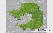 Satellite 3D Map of Vilniaus, lighten, desaturated
