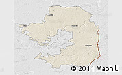 Shaded Relief 3D Map of Vilniaus, lighten, desaturated