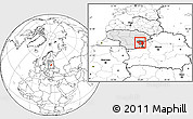 Blank Location Map of Vilniaus, highlighted country