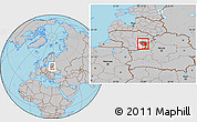 Gray Location Map of Vilniaus, highlighted parent region