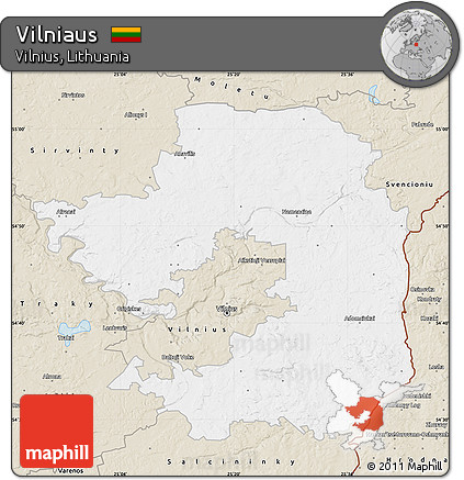 Classic Style Map of Vilniaus