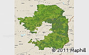 Satellite Map of Vilniaus, shaded relief outside