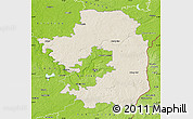 Shaded Relief Map of Vilniaus, physical outside