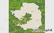 Shaded Relief Map of Vilniaus, satellite outside