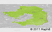 Physical Panoramic Map of Vilniaus, lighten, desaturated