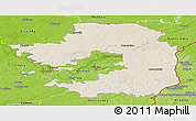 Shaded Relief Panoramic Map of Vilniaus, physical outside