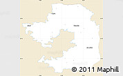 Classic Style Simple Map of Vilniaus, single color outside