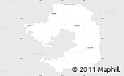 Silver Style Simple Map of Vilniaus, single color outside