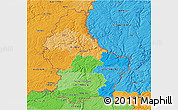 Political 3D Map of Luxembourg